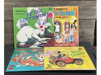 Lot Of 4 Vintage Kids Records Including Disney