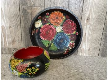 Hand Painted Wood Platters