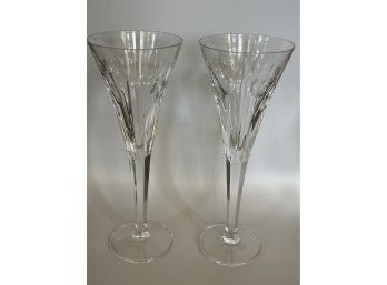 Two Gorgeous Waterford Flutes