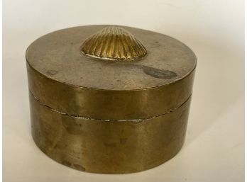 A Brass Shell Keepsake With Great Patina