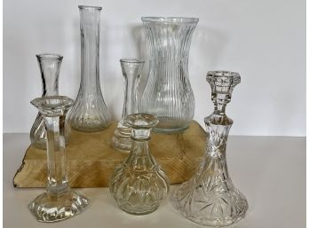 An Assortment Of Candlesticks & Vases