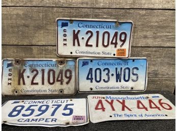 A Collection Of License Plates