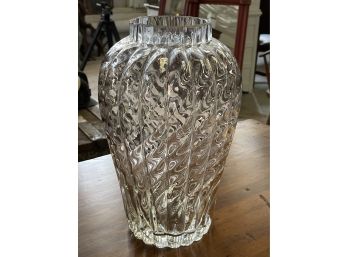 A Large, Incredible Tiffany & Co. Ribbed Optic Vase