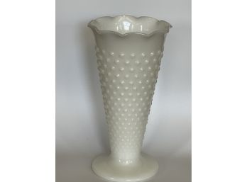 A Milk Glass Hobnail Vase
