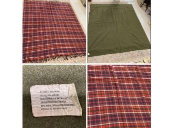 Two Vintage Wool Blankets
