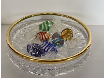Venetian Hand Blown Candy In A Beautiful Glass Bowl