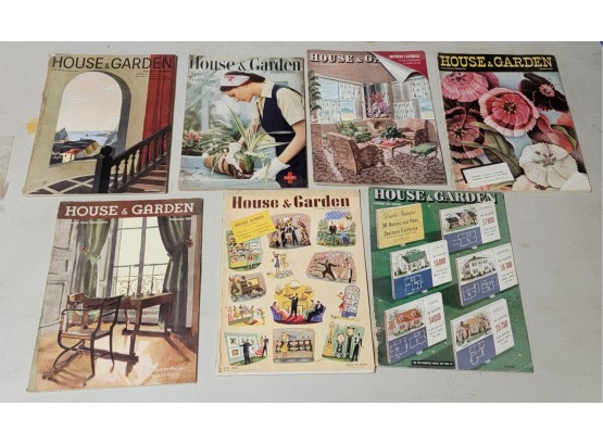 Seven House And Garden Magazines 1935-1945