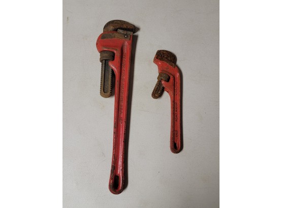 Pair Of Ridgid Brand Pipe Wrenches   C3