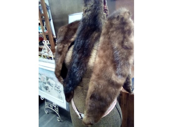 Lot Of 3 Vintage Gorgeous Fur Stoles - Choices Like These Are A Special Treat!  CAVE
