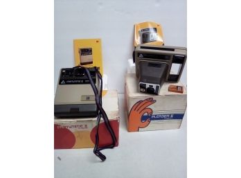Vintage Kodamatic Instant Cameras: PartyTime II & Pleaser II Great Vintage Finds & Original Boxes  C2