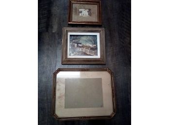 Three Vintage Frames - Unique Styles - For Your Own Choice Of Pictures   CART