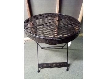 Great Metal Folding Table - Unique And Well Made Handy And Useful In Almost Any Space!  CVBK