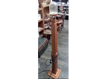 Mission Style Tall Standing Floor Lamp With Glass Dome Top Fixture  - Uncommon & Beautiful.   WA