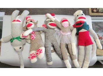 Collection Of Unique Sock Monkeys.  A1