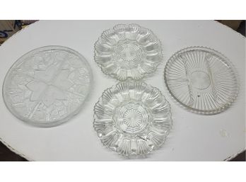 Lovely Set Of Crystal Serving Dishes.  A5