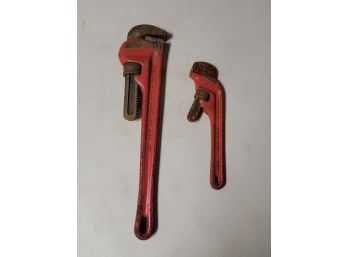 Pair Of Ridgid Brand Pipe Wrenches   C3