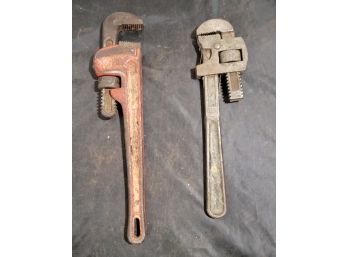 Pair Of Wrenches- Ridgid Brand And Pexto Brand