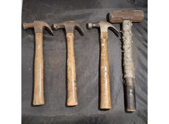 Collection Of Vintage Hammers And A Mallet.  F
