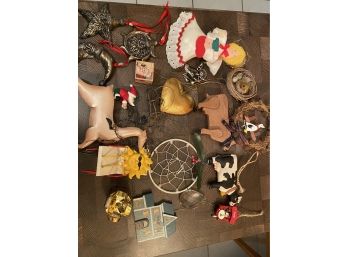 Christmas Ornament Lot 2: Animals And Angels