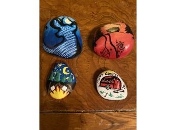 Handpainted Rocks: Campout Themed