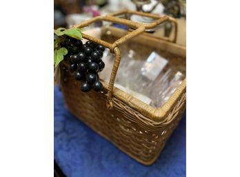 Candlelight Vineyard Basket: Irish Linens, Candles And More!