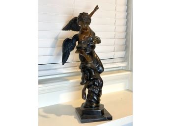 Cast Metal Angel Sculpture