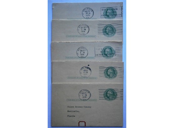US (5) Scott UY7 Reply Postal Cards