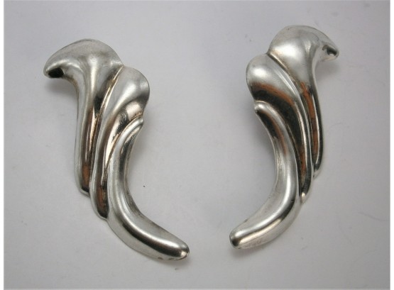 Mid Century Sterling Silver Earrings Made In Mexico