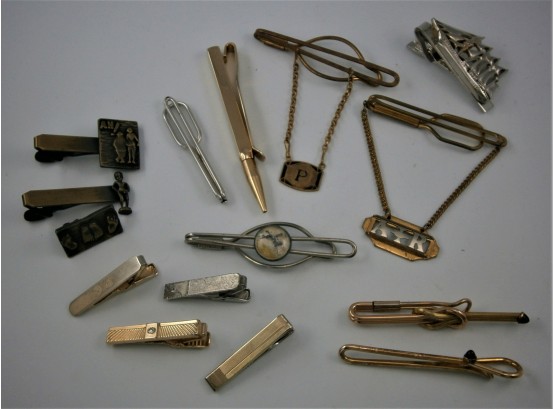 Collection Of Vintage Tie Clips