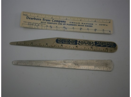 (3) Advertising Rulers Letter Openers