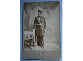 Cabinet Photo Of Young Man In Fraternal Uniform