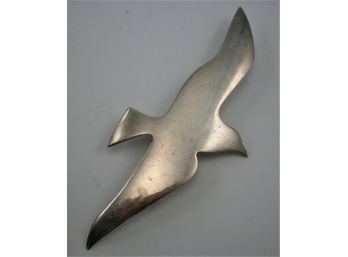 Modernistic Designed Sterling Silver Bird Brooch / Pendant