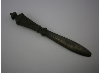 Victorian Cast Iron Letter Opener With Eastlake Design