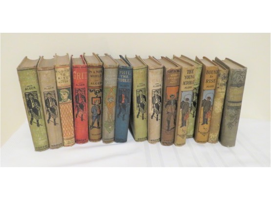 15 Volumes Horatio Alger Children's Books Circa 1900s