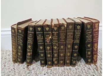 Assorted Antique Leatherbound Books Dumas