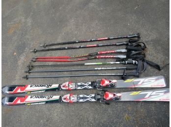 Nordica Dobermann Skis And Ski Poles
