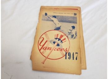 1947 Yankees Official Program