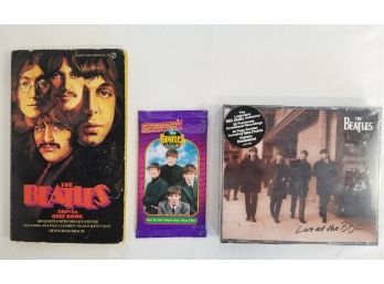 1978 The Beatles Trivia Quiz Book First Printing, 1993 Collectors Trading Cards & Live At The BBC CD