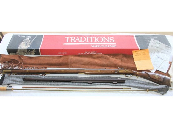 Beautiful Traditions Muzzleloader 50 Caliber Black Powder Long Rifle With Many Extra's