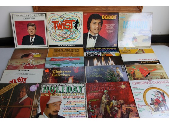 Record Lot 5 With Lots Of Christmas Music, 50s And 60s Jazz And Popular Music Albums