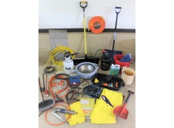 Large Automotive & Outdoor Lot With Battery Charger, Extension Cords, Cleaners, Sprayers And More