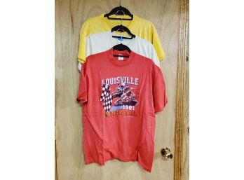 Three 1980s Motorcycle, Motocross Racing Men's Size Large T-shirts - Including Daytona