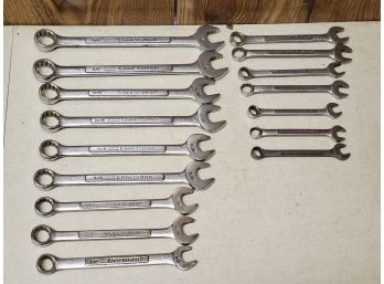 Sixteen Craftsman SAE Chrome Open End Wrenches