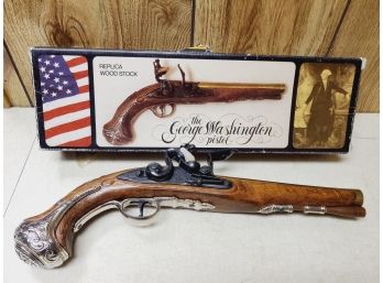 Vintage The George Washington Pistol - Wood Replica In Original Box - Made In Spain