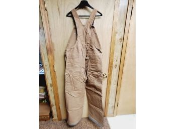 Pair Of Men's Carhartt Lined Overalls - Size 38 X 34