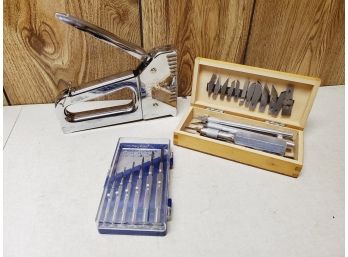 Trio Of Tool Sets - Xacto Knife Set, Powerfast Cable Tacker & Precision Screwdrivers