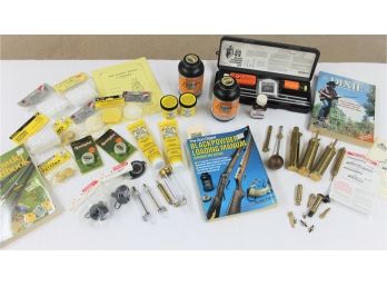 Large Lot Of Black Powder Rifle Accessories Including Books, Cleaning & Polishing Kits, Measures & A Lot More