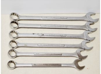 Six Large Craftsman SAE Combination Wrenches