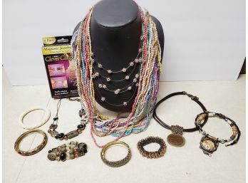 Ladies Mixed Lot Of Fashion Jewelry, Bracelets, Necklaces & More