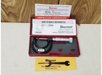 L.S. Starrett Model No 436 1' Micrometer In Original Box